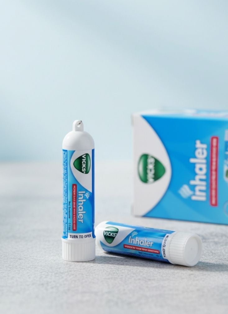 Vicks Inhaler – Nasal Inhaler Stick for Quick Relief from Blocked Nose, Blue White Pack, 1 Pc - Image 2